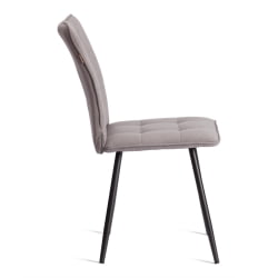 Стул обеденный Bari LT, велюр, серый/черный, 29, 41х55х89 см
