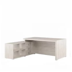 Стол письменный на опорной тумбе, левый SOL29711002 Светлый дуб