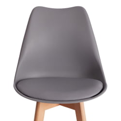 Стул барный TULIP BAR (mod. C1014H-1) / 1 шт. в упаковке пластик/дерево, 42 х 47,5 х 104 см, Grey (серый) 92717 / натуральный