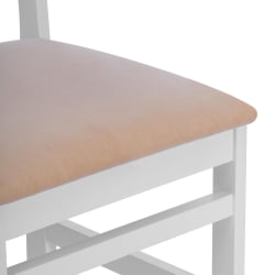 Стул CROSSMAN NEW, Многослойный березовый шпон, 41х40х100 см, white/велюр бежевый