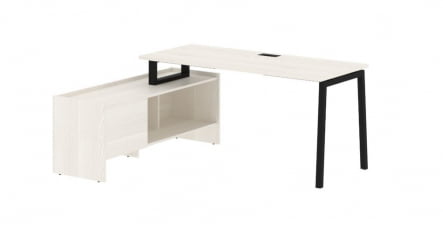 Стол с тумбой EDIS ELCT 17614 Ясень Траун Черный