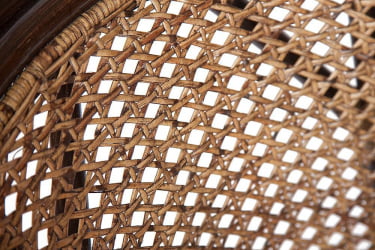 Комплект PELANGI 02/15 ( стол со стеклом + 4 кресла ) [без подушек] ротанг, кресло 65х65х77см, стол диаметр 64х61см, walnut (грецкий орех)