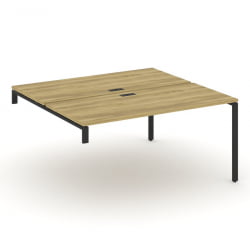 Двойной стол-надставка на опорную тумбу CONCEPT CN.DSN-004 Дуб Винченцо Черный