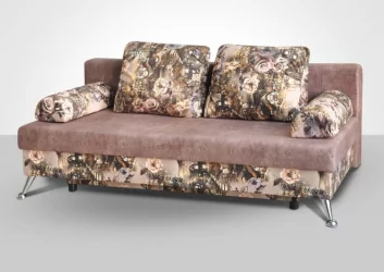 Диван-кровать Комфорт рогожка в1 вензель серый 282-1