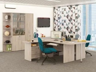 Комплект мебели для персонала Альфа 64 набор №1 Дуб Кронберг