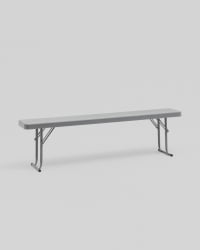 Скамейка складная 152*25*42 см серая