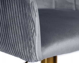 Стул барный DOBRIN DARCY GOLD (серый велюр (1922-19))