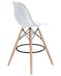 Стул барный ДОБРИН ДСВ БАР (ножки светлый бук, цвет сиденья белый (В-02)) 2 шт / DOBRIN DSW BAR (W-02))