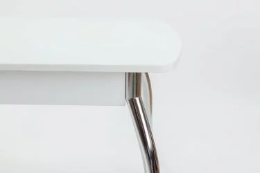 Столешница Чикаго СТ (6191) белый,стекло белое