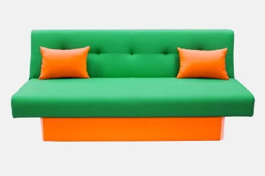 Диван дсп (лдсп) MANGO 4 (2 категория) Зеленый Оранжевый