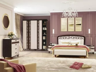 Кровать с подъемным механизмом 180*200 Катрин 92.22.1 Дуб венге Белый песок Санчо крем