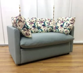 Диван двойной Страйк Серый/Мальмо 72 (цветы)