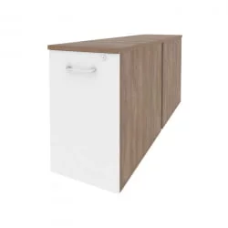 Тумба двойная низкая выдвижная приставная / опорная ОНИКС О.ВТПО-2.8 Дуб Аризона/Белый / ONIX O.VTPO-2.8