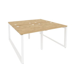 Рабочая станция на О-образном м/к ОНИКС О.МО-Д.РС-4.0.8 Тиквуд Светлый/Белый / ONIX O.MO-D.RS-4.0.8