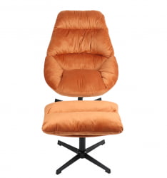 Кресло Оррелл терракотовый с оттоманкой