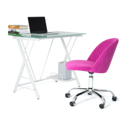 Стеклянный компьютерный стол GD-01 white (белый)