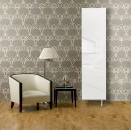 Поворотный шкаф в белом глянцевом стекле Драйв Шелф (правый) Беленый дуб