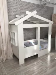 Кровать Теремок без ящика Белая