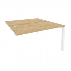 Стол-приставка двойной на П-образном м/к к опорным элем. ONIX O.MP-D.SPR-3.7 Тиквуд Светлый/Белый