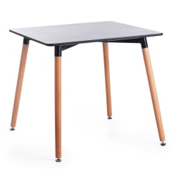 Обеденный стол JOHN (mod. T1003) МДФ/дерево, 80 х 80 х 75 см , Black (черный)/ Natural (натуральный)