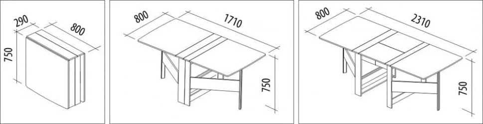 Раскладной стол Колибри-12.2 Белый шпон