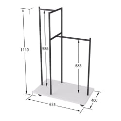 Гардеробная вешалка для одежды Стик Белый