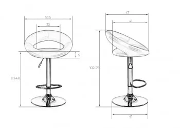 Стул барный DOBRIN MIRA Кремовый