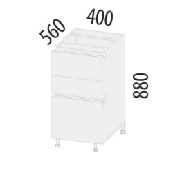 Напольный шкаф (3 ящика с доводчиком Titusoft) Дакота 60