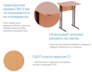Стол ученический 2-местный регулируемый (рост 3-5) 1200х500 мм ЛДСП Бук/Металл Серый