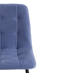 Стул CHILLY MAX Велюр/металл , 45 х 54 х 90 см , серо-голубой/черный