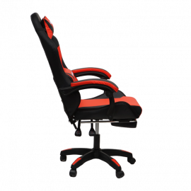 Кресло 1209 KINGQUEEN, цвет черный/красный с подсветкой, 1209-black-red-mass-led