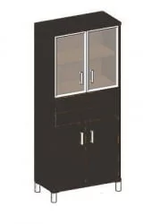 Стеллаж стекло тонированное В430.10 Венге магия