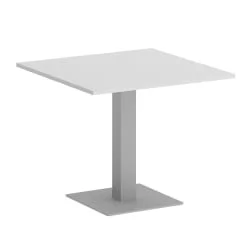 Стол журнальный квадратный HOME OFFICE VR.SP-5-90.2 Белый/Серый металл