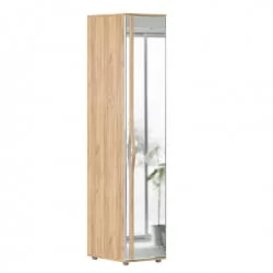 Шкаф одностворчатый зеркальный Марта-2 ЛД 406.030.000 Дуб золотой Белый