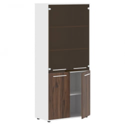 Шкаф комбинированный EDIS EHCS 85.2 Дуб Денвер темный Белый Белый