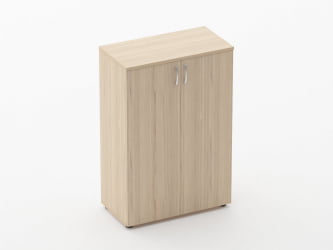 Шкаф средний закрытый Глассй 6.12.131 Дуб молочный / Glassy