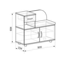 Тумба для обуви Аврора Дуб млечный / Венге_76638