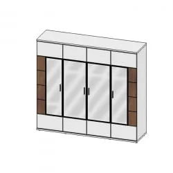 Шкаф-гардероб Корано Бм.Кор-40 ольха