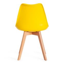 Стул TULIP (mod. 73) / 1 шт. в упаковке дерево/пластик/ПУ, 48.5*52.5*83cм, желтый