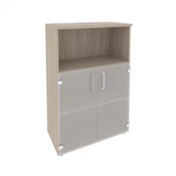 Шкаф средний широкий (2 низких фасада стекло) ONIX O.ST-2.2 Дуб Аттик