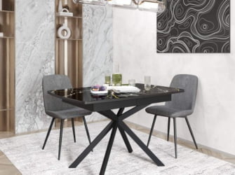 Обеденный стол Орфей 46 (03) Мрамор черный