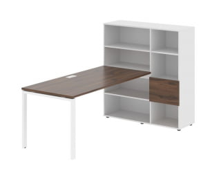 Рабочая станция EDIS EURST 1217 Дуб Денвер темный Белый Белый