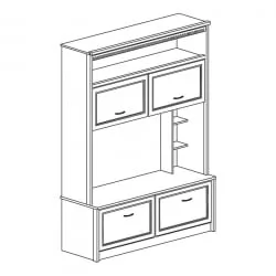 Шкаф многоцелевой Лючия 188 Дуб Оксфорд