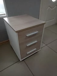 Тумба подкатная Deka 9.05.01 Дуб Сантана светлый/Белый