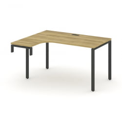 Стол-надставка на опорную тумбу (левый) CONCEPT CN.OSAN-001(L) Дуб Винченцо Черный