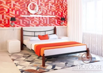 Кровать София Lux 1400х1900 Черная