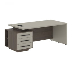 Стол руководителя левый VELION VCT 2090 L Аметист Дуб Сильвер