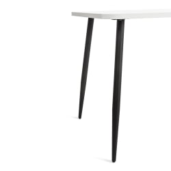 Обеденный стол PLUTO ЛДСП/металл, 120x80x77 см, Белый/Черный