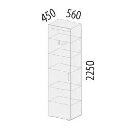 Бельевой шкаф Тиффани 600.19