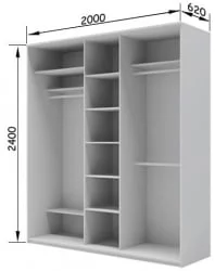 Шкаф-купе Хит-24-20-111 Ясень шимо темный